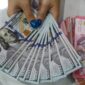 ilustrasi mata uang dolar dan rupiah.